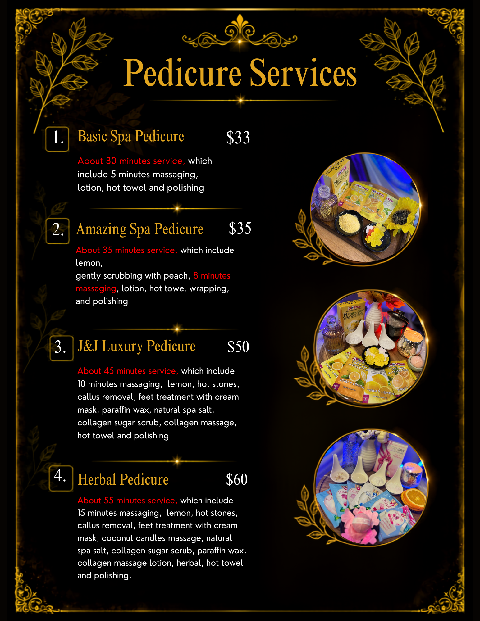 J&J Studio Nails Spa Menu page 4